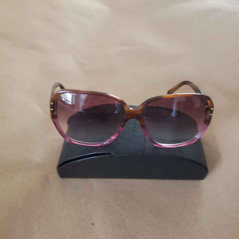 Prada Dual-Tone Sunglasses in Brown and Pink - Picture 10 of 12
